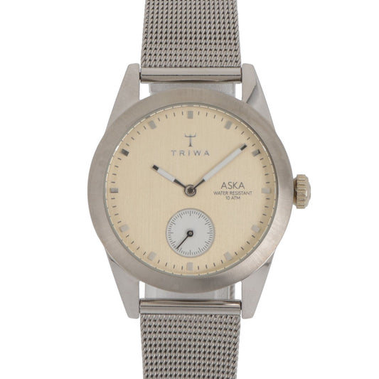 TRIWA 時計 ASKA ステンレス ステンレスメッシュ ロゴ 腕時計 AKST104-MS121212