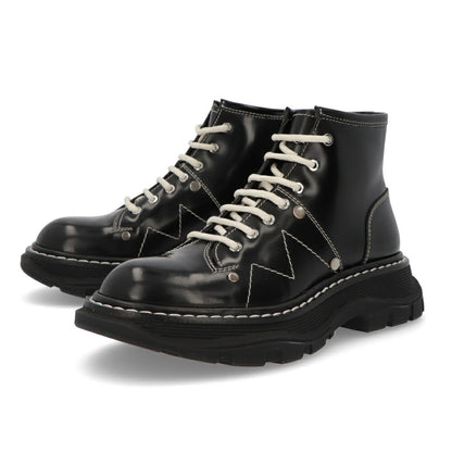 ALEXANDERMCQUEEN ブーツ  ブラック レースアップ ショートブーツ 595469