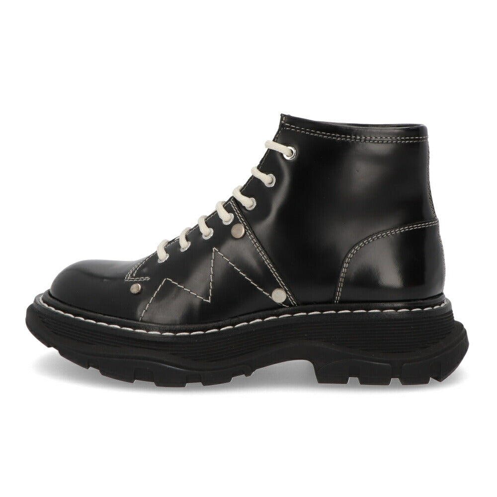 ALEXANDERMCQUEEN ブーツ  ブラック レースアップ ショートブーツ 595469
