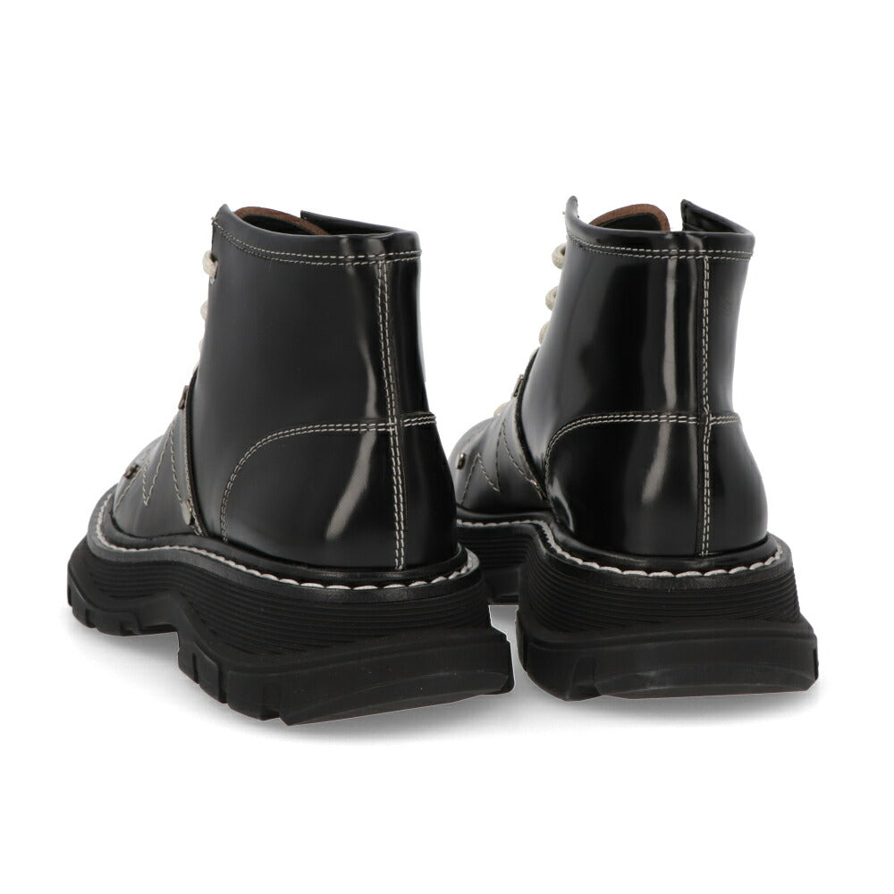 ALEXANDERMCQUEEN ブーツ  ブラック レースアップ ショートブーツ 595469