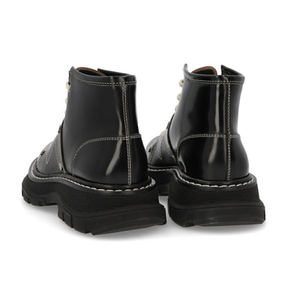 ALEXANDERMCQUEEN ブーツ  ブラック レースアップ ショートブーツ 595469