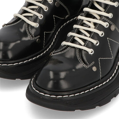 ALEXANDERMCQUEEN ブーツ  ブラック レースアップ ショートブーツ 595469