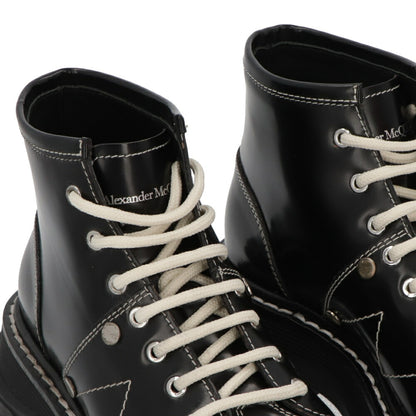 ALEXANDERMCQUEEN ブーツ  ブラック レースアップ ショートブーツ 595469