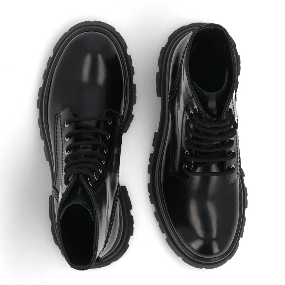 ALEXANDERMCQUEEN ブーツ  ブラック レースアップ ショートブーツ 657569