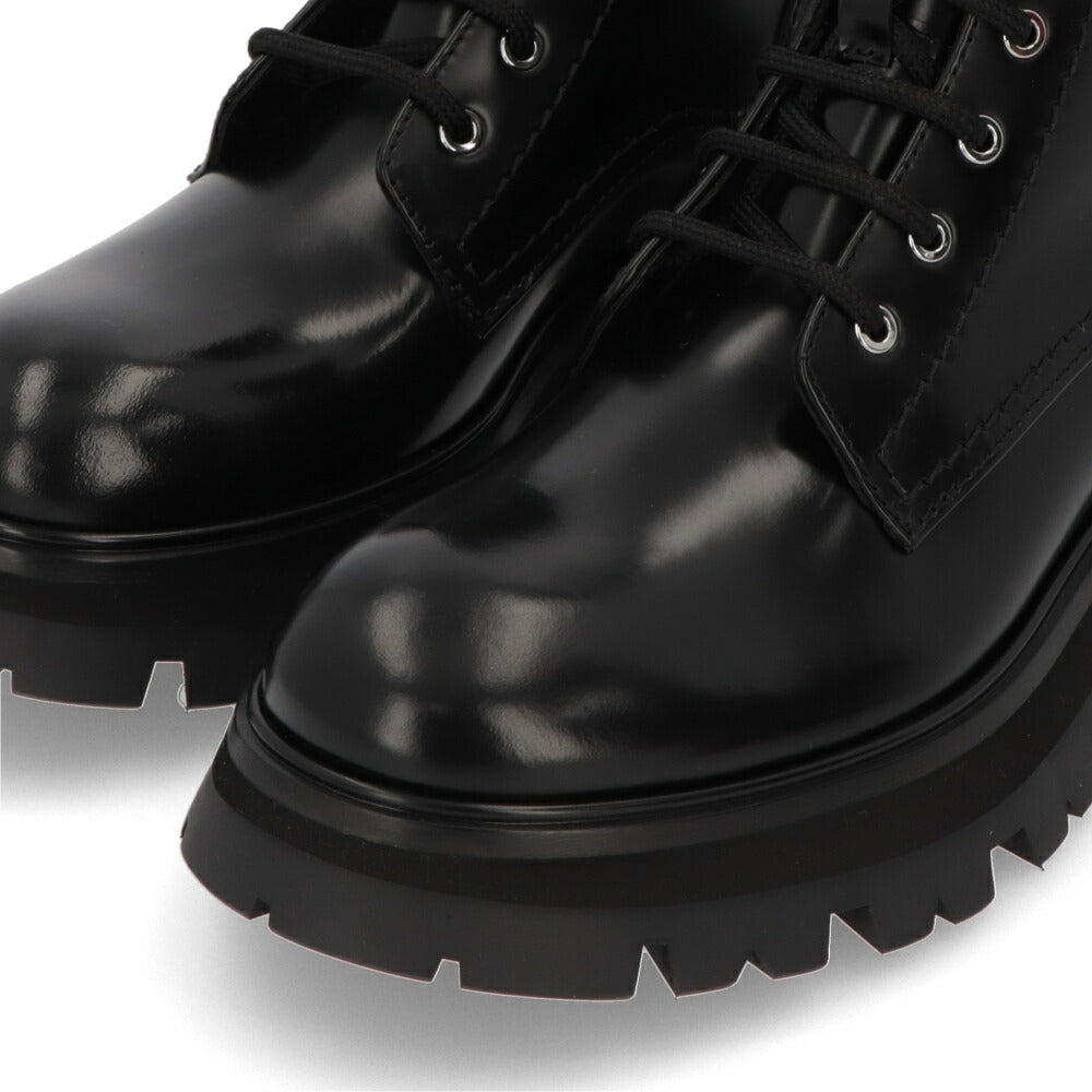 ALEXANDERMCQUEEN ブーツ  ブラック レースアップ ショートブーツ 657569