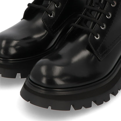 ALEXANDERMCQUEEN ブーツ  ブラック レースアップ ショートブーツ 657569