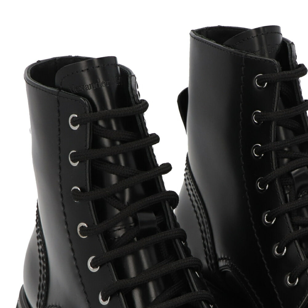 ALEXANDERMCQUEEN ブーツ  ブラック レースアップ ショートブーツ 657569