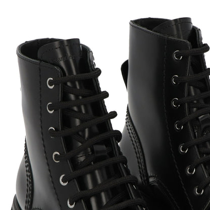 ALEXANDERMCQUEEN ブーツ  ブラック レースアップ ショートブーツ 657569