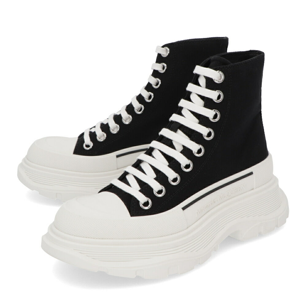 ALEXANDERMCQUEEN ブーツ  ブラック レースアップ ショートブーツ 697080