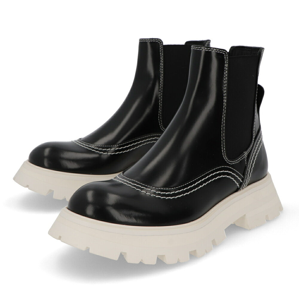 ALEXANDERMCQUEEN ブーツ  ブラック サイドゴア ショートブーツ 708059