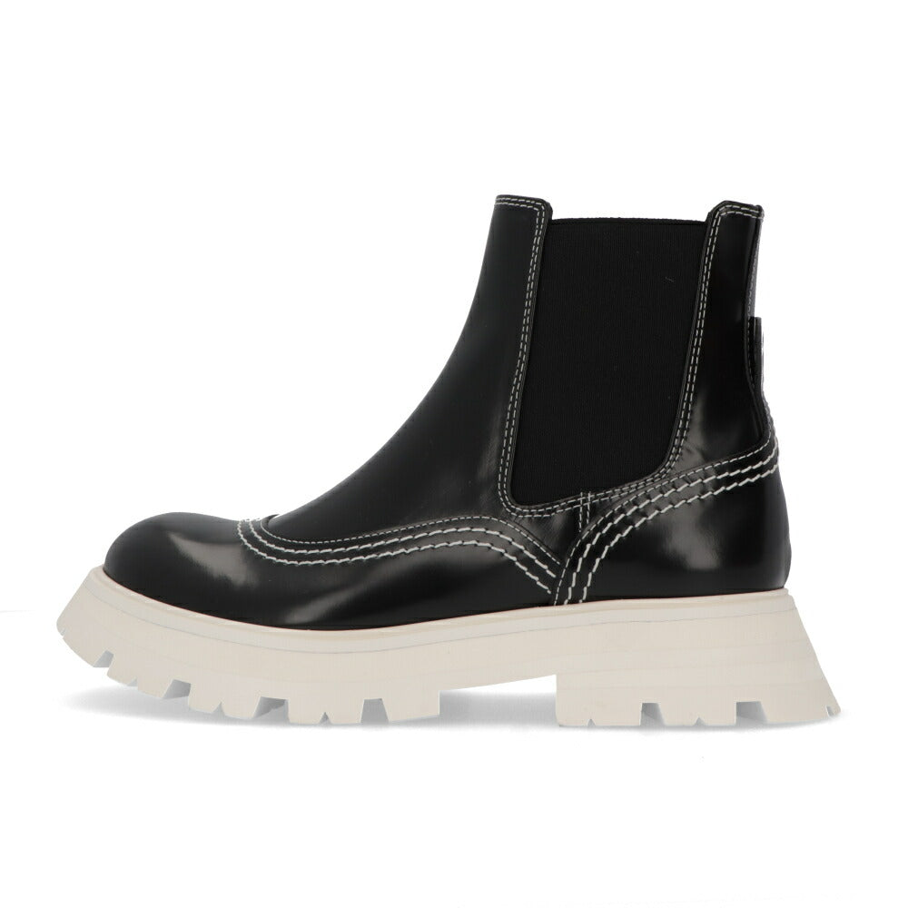 ALEXANDERMCQUEEN ブーツ  ブラック サイドゴア ショートブーツ 708059