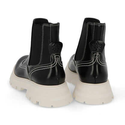 ALEXANDERMCQUEEN ブーツ  ブラック サイドゴア ショートブーツ 708059