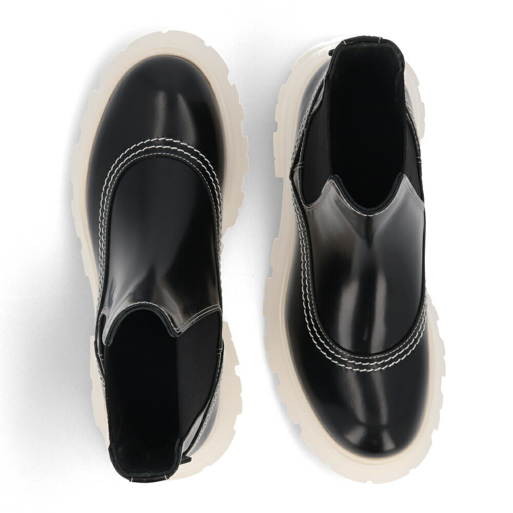 ALEXANDERMCQUEEN ブーツ  ブラック サイドゴア ショートブーツ 708059