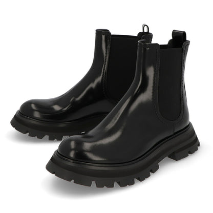 ALEXANDERMCQUEEN ブーツ  ブラック サイドゴア ショートブーツ 757487