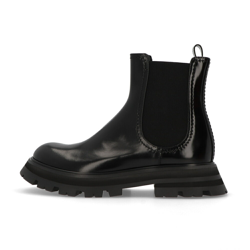 ALEXANDERMCQUEEN ブーツ  ブラック サイドゴア ショートブーツ 757487