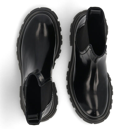 ALEXANDERMCQUEEN ブーツ  ブラック サイドゴア ショートブーツ 757487