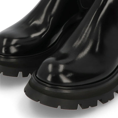 ALEXANDERMCQUEEN ブーツ  ブラック サイドゴア ショートブーツ 757487