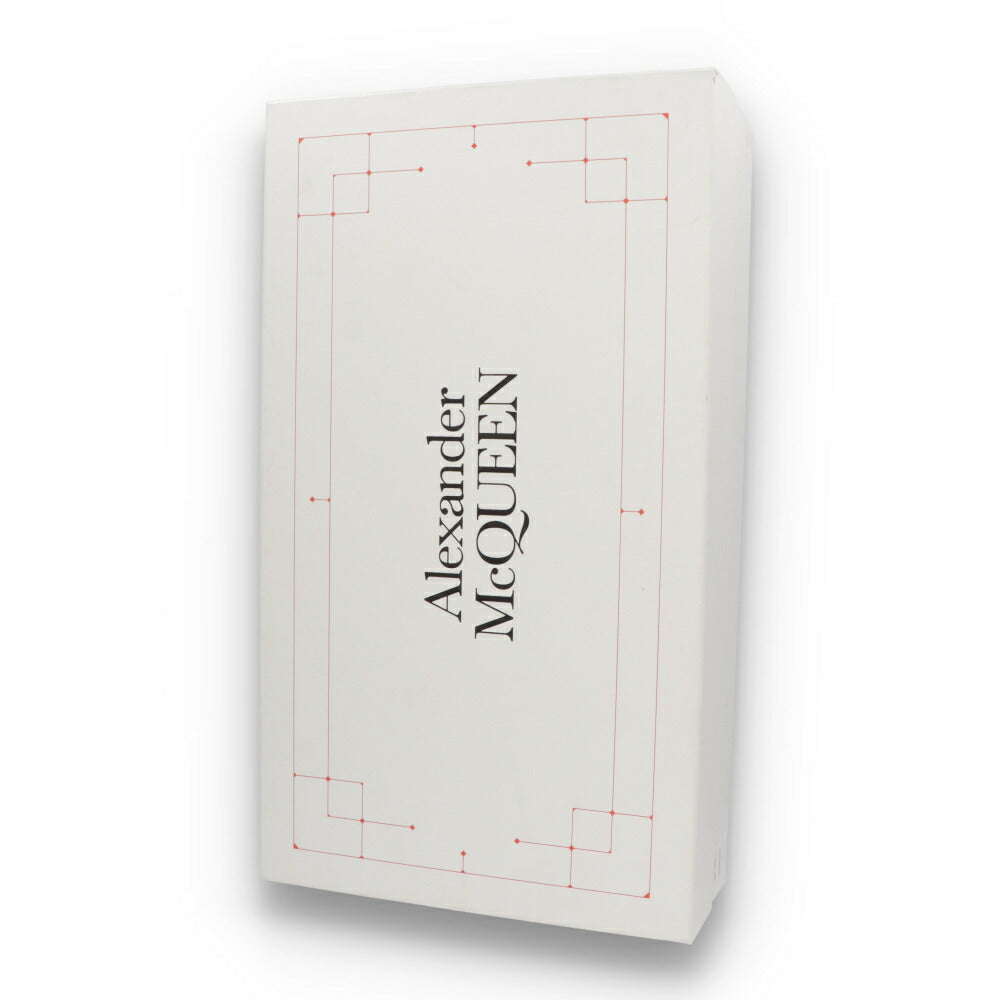 ALEXANDERMCQUEEN ブーツ  ブラック フロントジップ ロングブーツ 766902