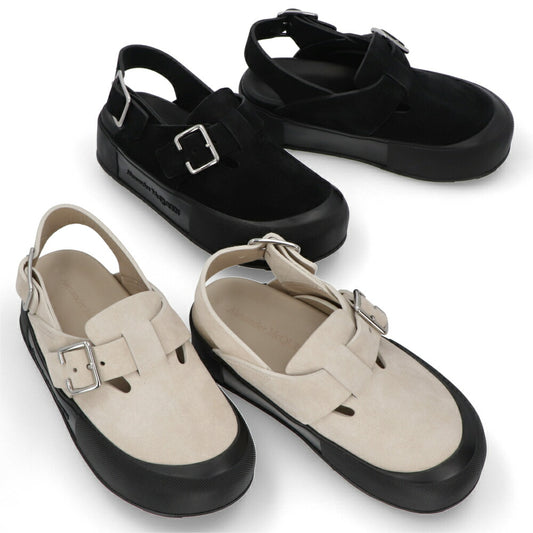 ALEXANDERMCQUEEN サンダル  ブラック ベージュ ベルト 735803