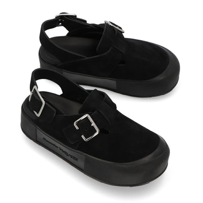 ALEXANDERMCQUEEN サンダル  ブラック ベージュ ベルト 735803