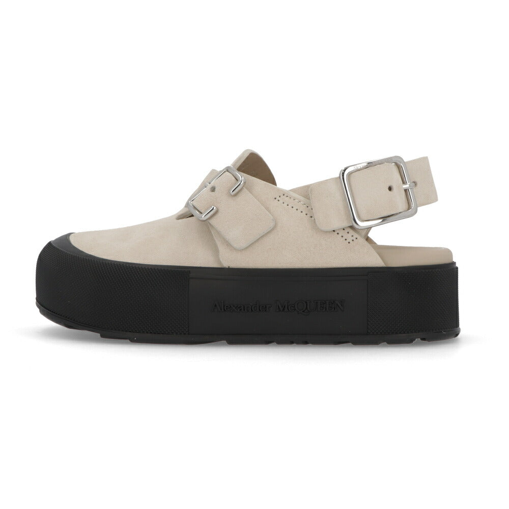 ALEXANDERMCQUEEN サンダル  ブラック ベージュ ベルト 735803