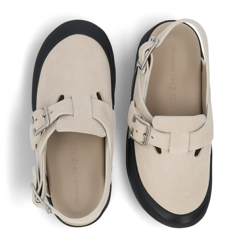 ALEXANDERMCQUEEN サンダル  ブラック ベージュ ベルト 735803