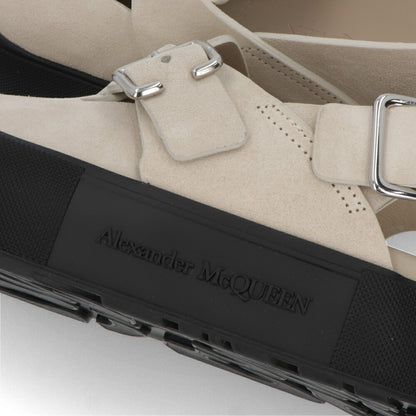 ALEXANDERMCQUEEN サンダル  ブラック ベージュ ベルト 735803