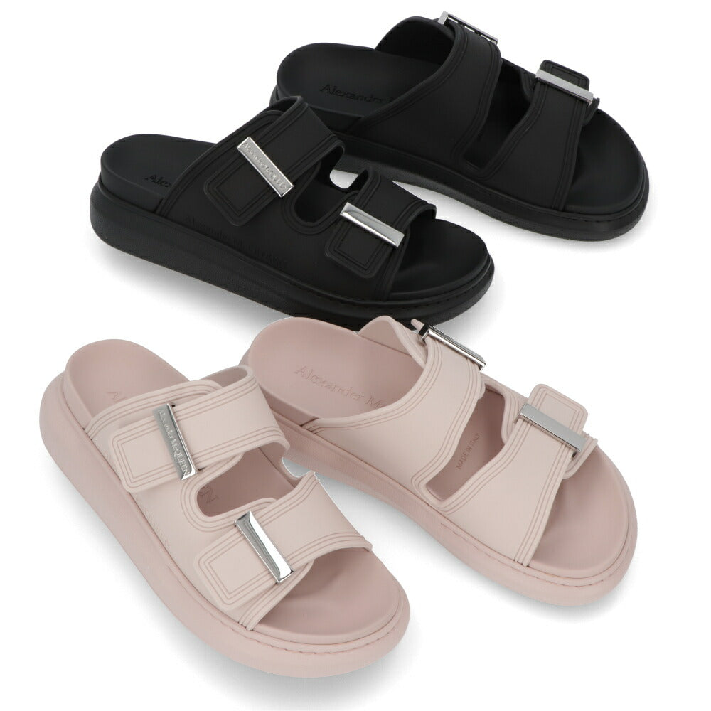 ALEXANDERMCQUEEN サンダル  ブラック ピンク ベルト 658063