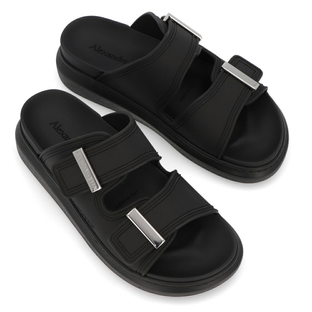 ALEXANDERMCQUEEN サンダル  ブラック ピンク ベルト 658063