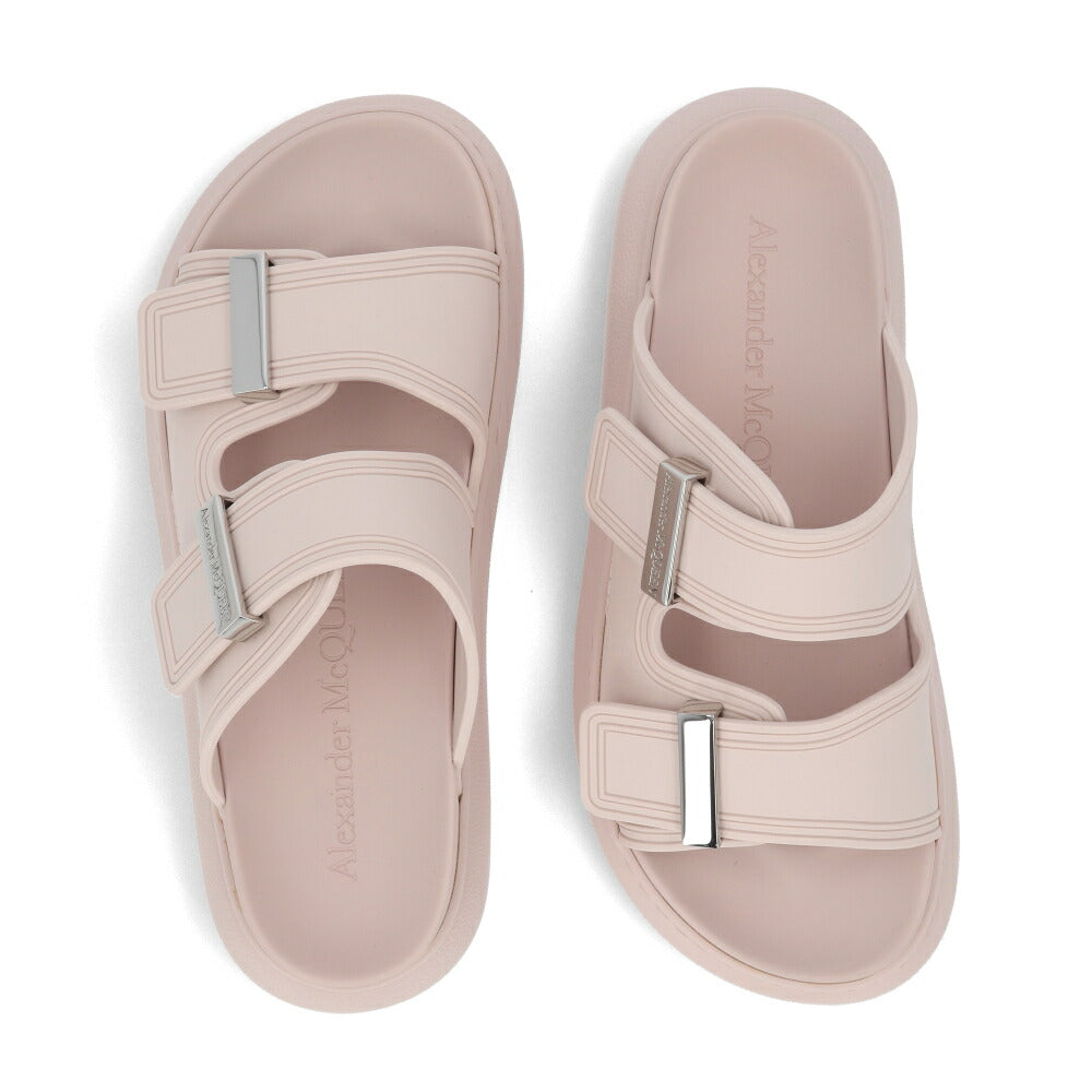 ALEXANDERMCQUEEN サンダル  ブラック ピンク ベルト 658063