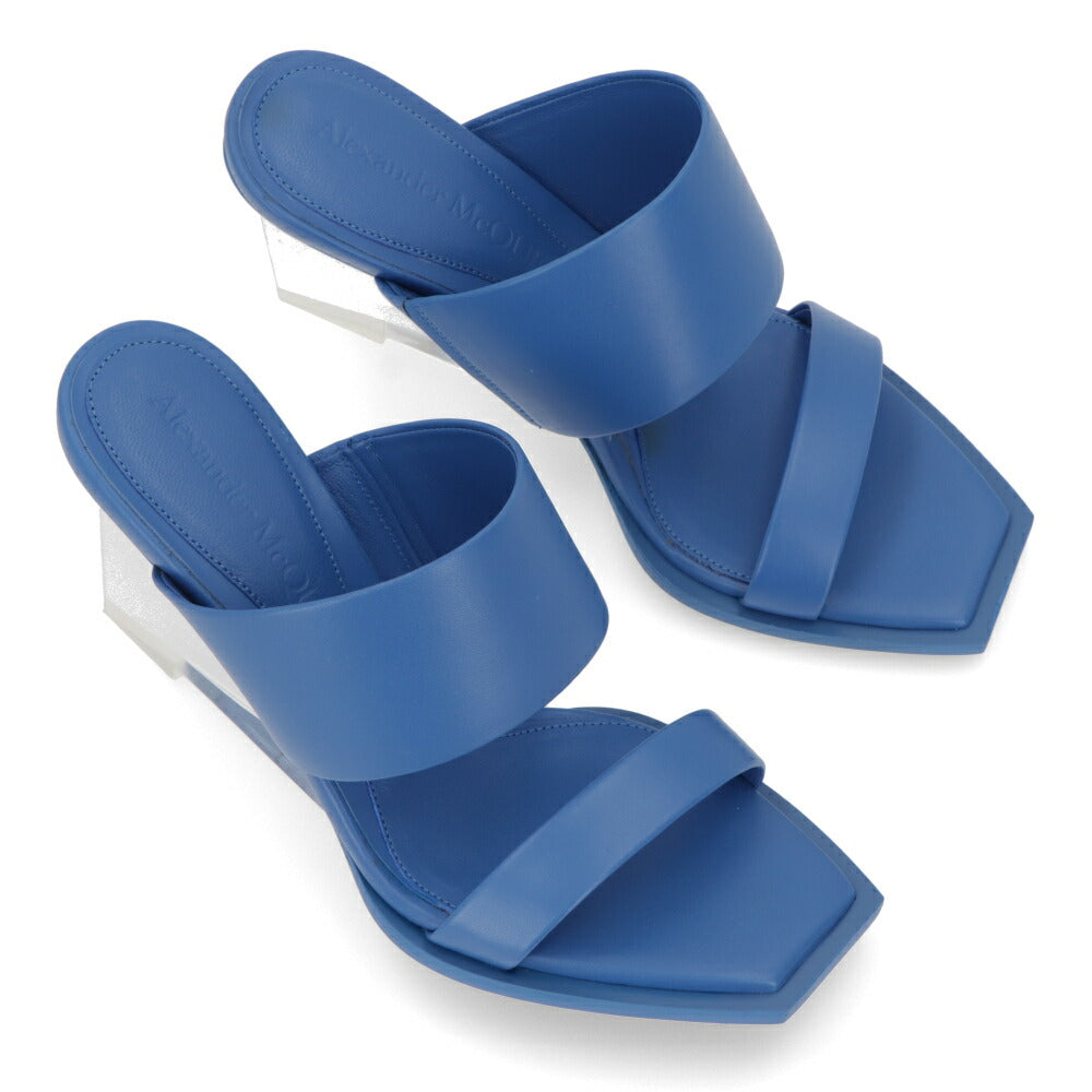 ALEXANDERMCQUEEN サンダル  ブラック ブルー クリア ウェッジヒール 746243