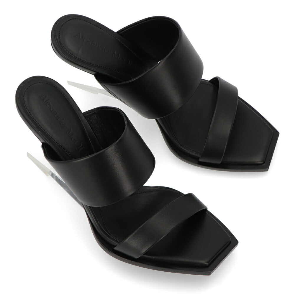 ALEXANDERMCQUEEN サンダル  ブラック ブルー クリア ウェッジヒール 746243