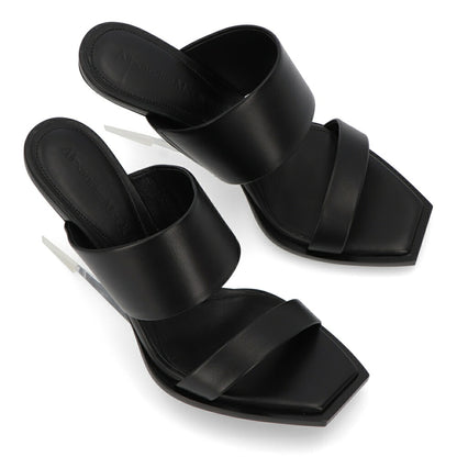 ALEXANDERMCQUEEN サンダル  ブラック ブルー クリア ウェッジヒール 746243