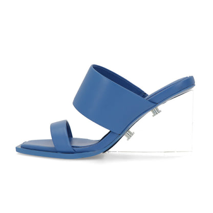 ALEXANDERMCQUEEN サンダル  ブラック ブルー クリア ウェッジヒール 746243