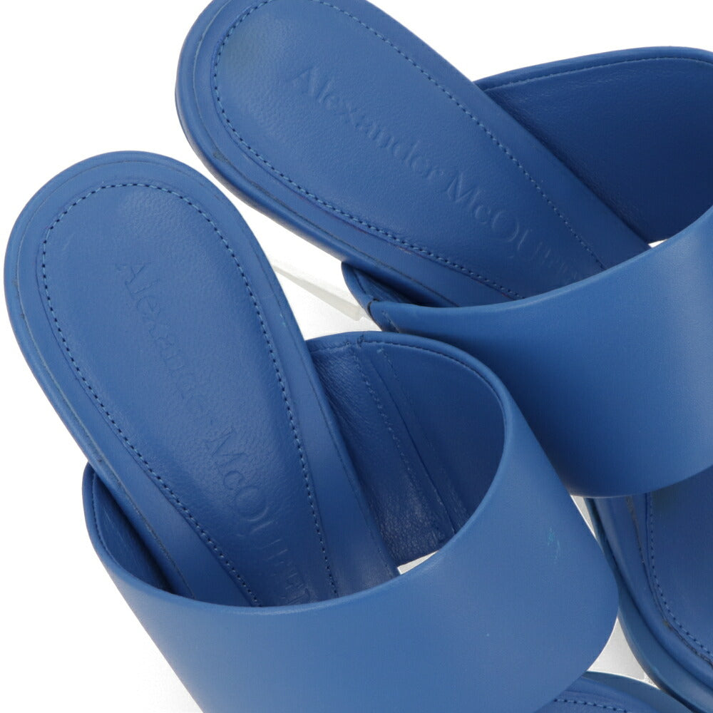 ALEXANDERMCQUEEN サンダル  ブラック ブルー クリア ウェッジヒール 746243