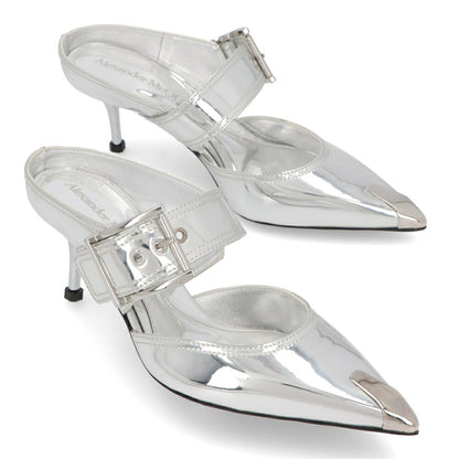 ALEXANDERMCQUEEN サンダル  シルバー ベルト メタリック 744487