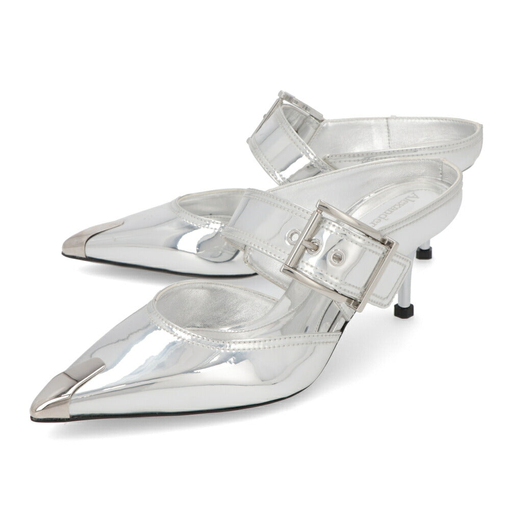 ALEXANDERMCQUEEN サンダル  シルバー ベルト メタリック 744487