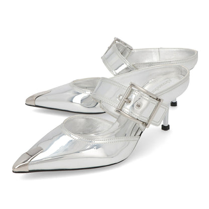 ALEXANDERMCQUEEN サンダル  シルバー ベルト メタリック 744487