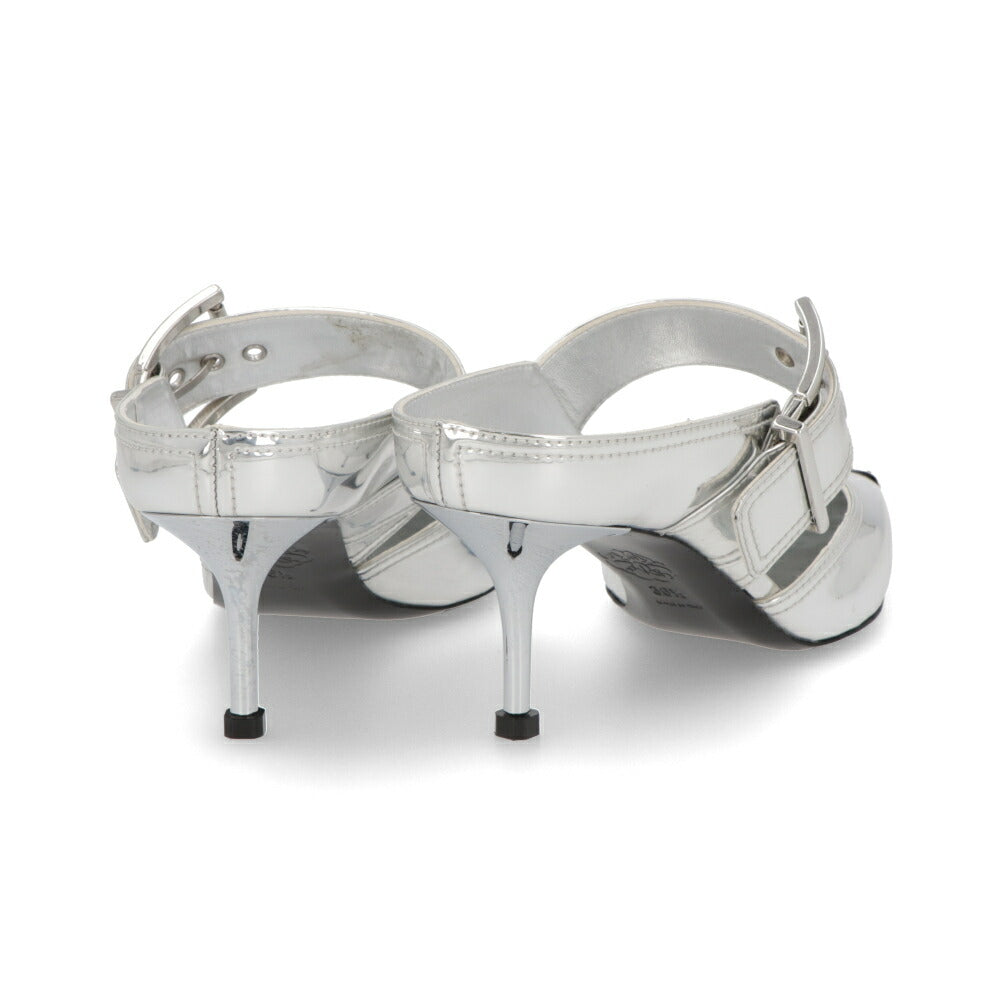 ALEXANDERMCQUEEN サンダル  シルバー ベルト メタリック 744487