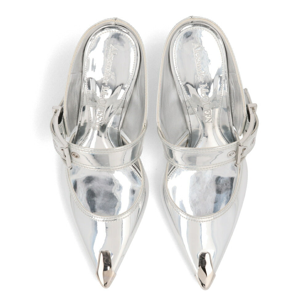 ALEXANDERMCQUEEN サンダル  シルバー ベルト メタリック 744487