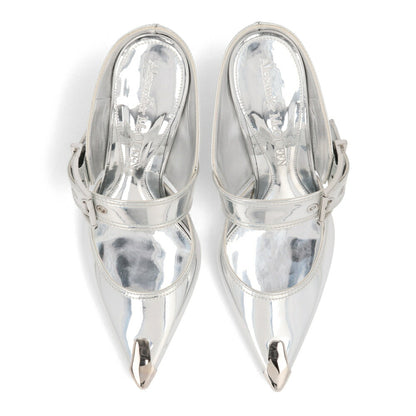 ALEXANDERMCQUEEN サンダル  シルバー ベルト メタリック 744487