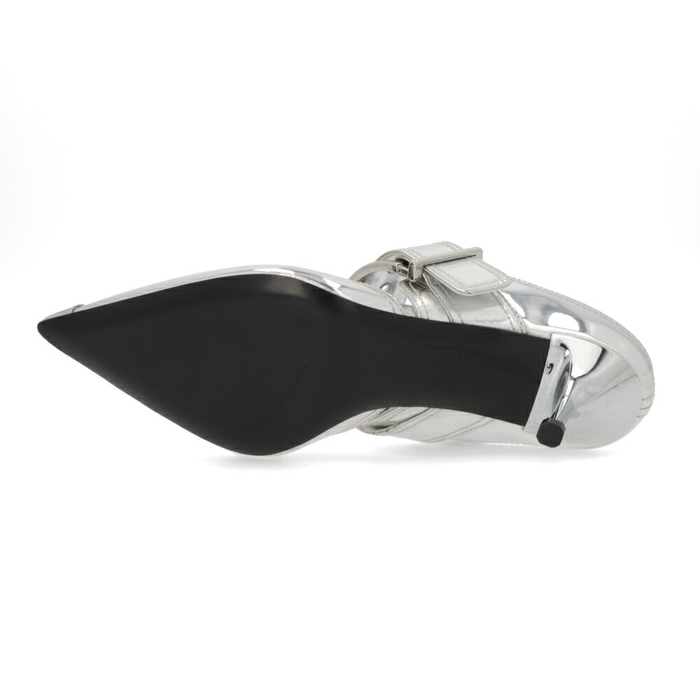 ALEXANDERMCQUEEN サンダル  シルバー ベルト メタリック 744487