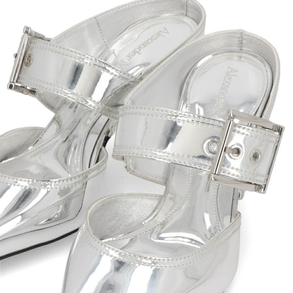 ALEXANDERMCQUEEN サンダル  シルバー ベルト メタリック 744487