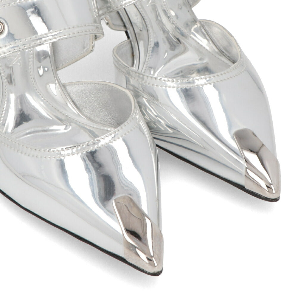 ALEXANDERMCQUEEN サンダル  シルバー ベルト メタリック 744487