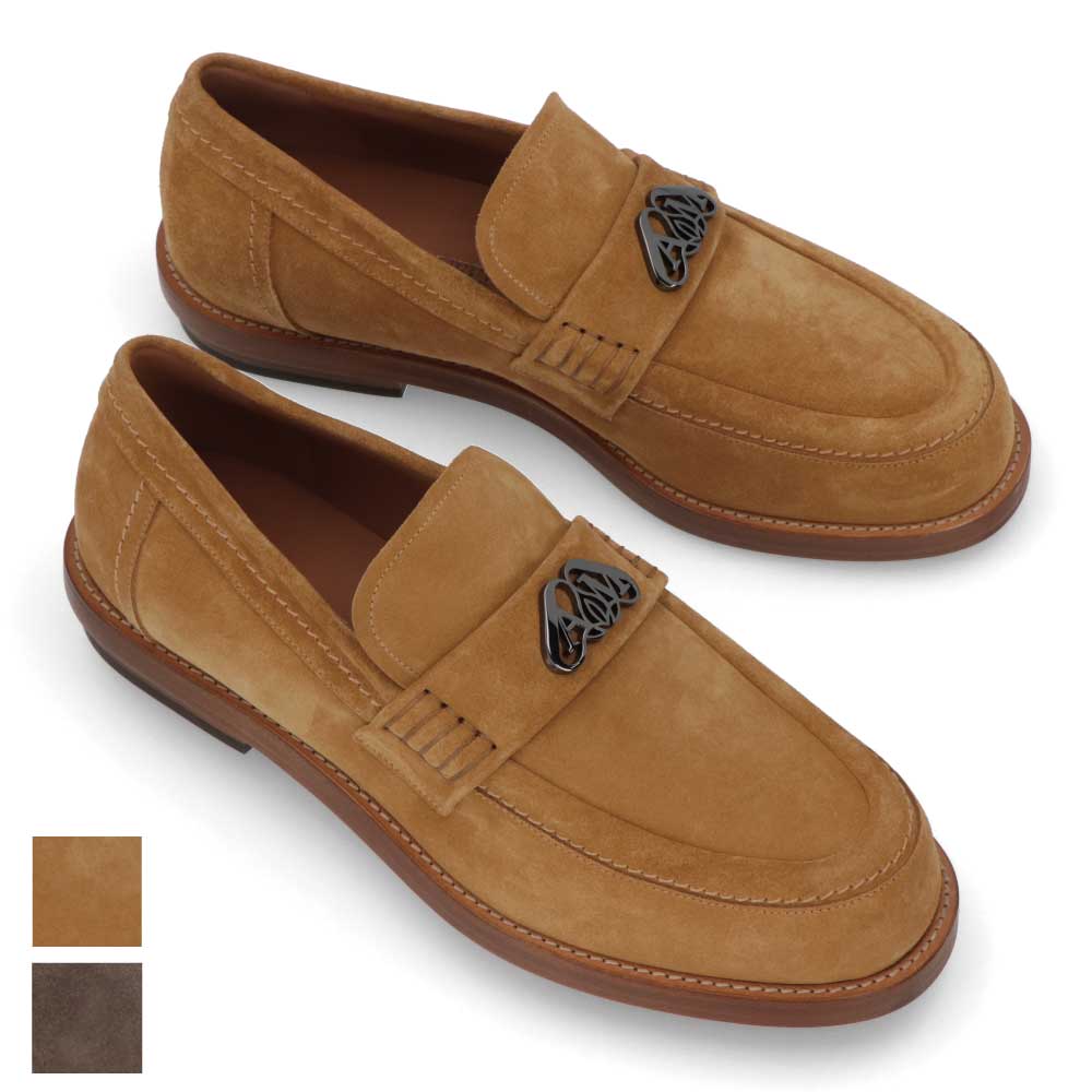 ALEXANDERMCQUEENシューズ  ベージュ イエロー スエード ローファー 777805