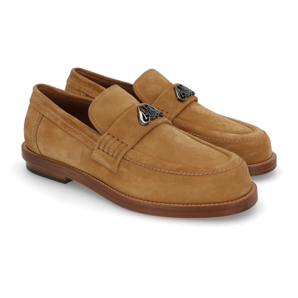 ALEXANDERMCQUEENシューズ  ベージュ イエロー スエード ローファー 777805