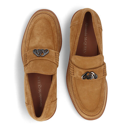 ALEXANDERMCQUEENシューズ  ベージュ イエロー スエード ローファー 777805