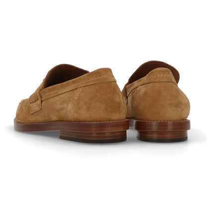 ALEXANDERMCQUEENシューズ  ベージュ イエロー スエード ローファー 777805