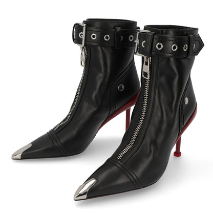 ALEXANDERMCQUEEN ブーツ ブラック×レッド ショートブーツ 768101