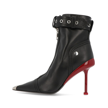 ALEXANDERMCQUEEN ブーツ ブラック×レッド ショートブーツ 768101